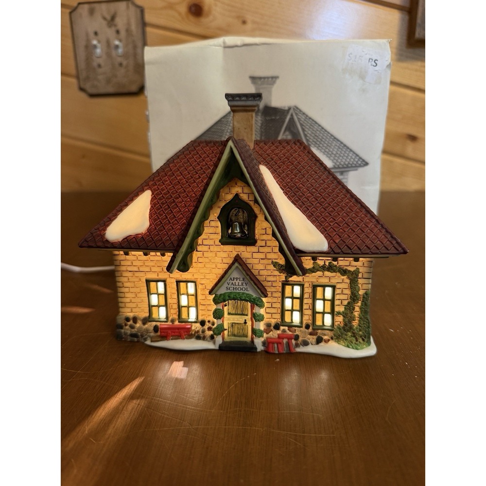 Dept 56 Heritage Collection New England Village Series Apple Valley School